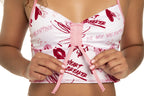 Two Piece Pajama Set Top and Cheeky Bottoms