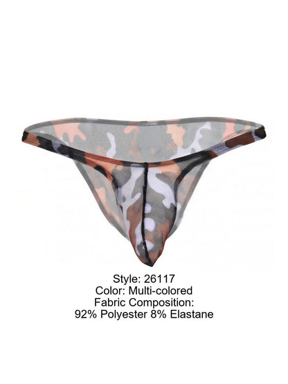Pikante 26117 Camo semi-sheer camouflage mesh bikini