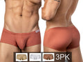 Men's 3PK Australian Latin Trunks Boxer Brief Contoured Pouch