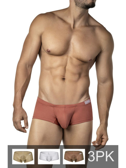Men's 3PK Australian Latin Trunks Boxer Brief Contoured Pouch