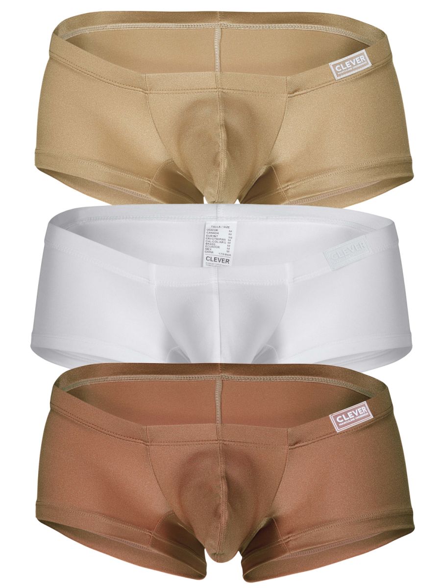 Men's 3PK Australian Latin Trunks Boxer Brief Contoured Pouch