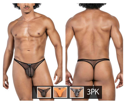 3-Pack CLEVER Sheer & Bold Thong Set