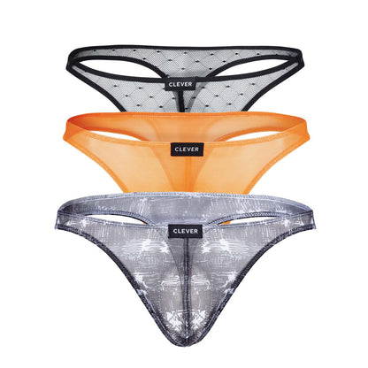 3-Pack CLEVER Sheer & Bold Thong Set
