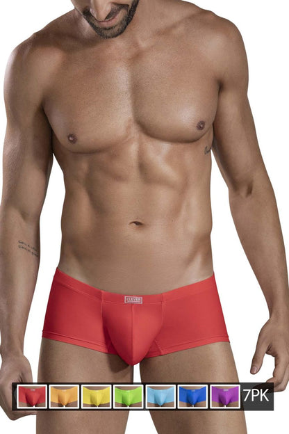 Clever Men's 7-pack of vibrant color boxer briefs underwear