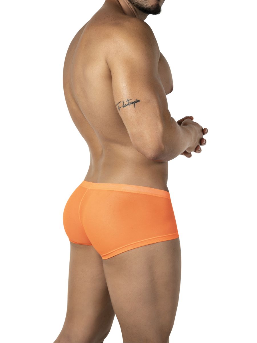 Clever 3-pack of sheer mesh trunk boxer briefs is built for a bold, breathable feel with a see-through micro-mesh body and clean contrast trim.