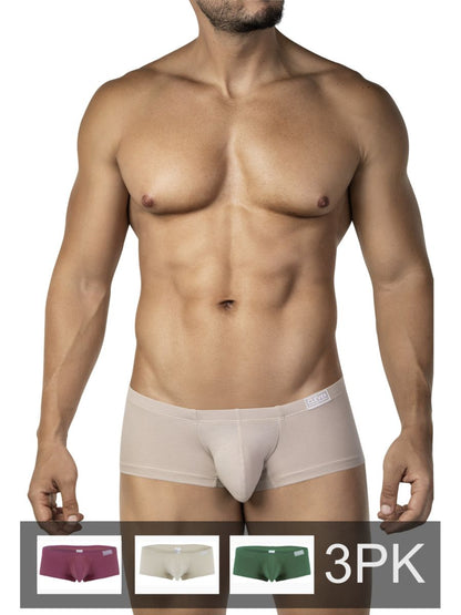 Men's 3PK Australian Latin Trunks Boxer Brief Contoured Pouch