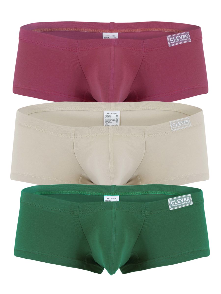 Men's 3PK Australian Latin Trunks Boxer Brief Contoured Pouch