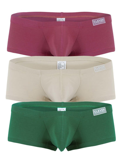 Men's 3PK Australian Latin Trunks Boxer Brief Contoured Pouch