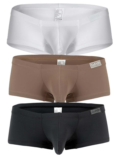 Men's Clever 3-pack of trunk boxer briefs Trunks second skin feel and contour pouch