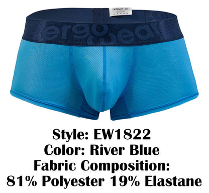 Men's ErgoWear trunk boxer briefs deliver a body-hugging fit with a clean, modern silhouette