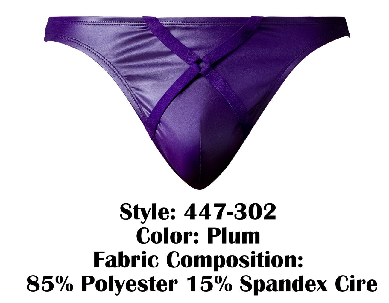 Eggplant Crossover Thong