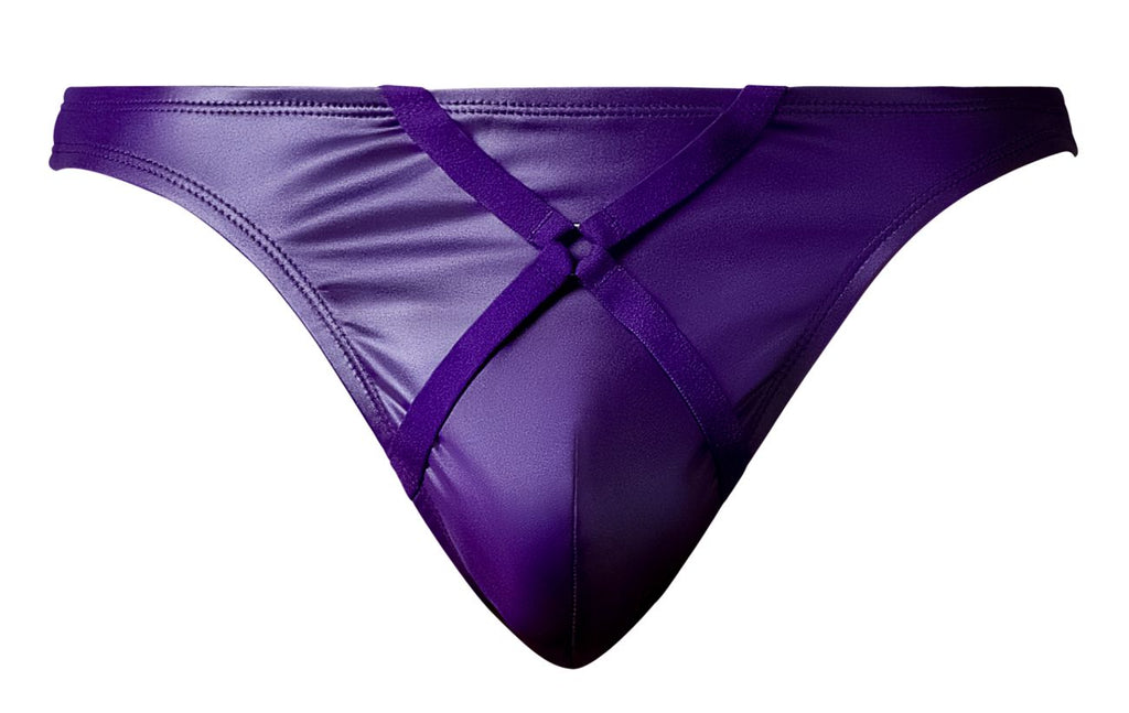 Eggplant Crossover Thong