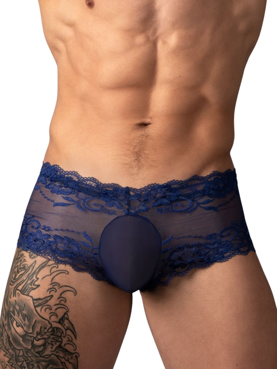 Sassy Lace Mini Short Sheer Pouch