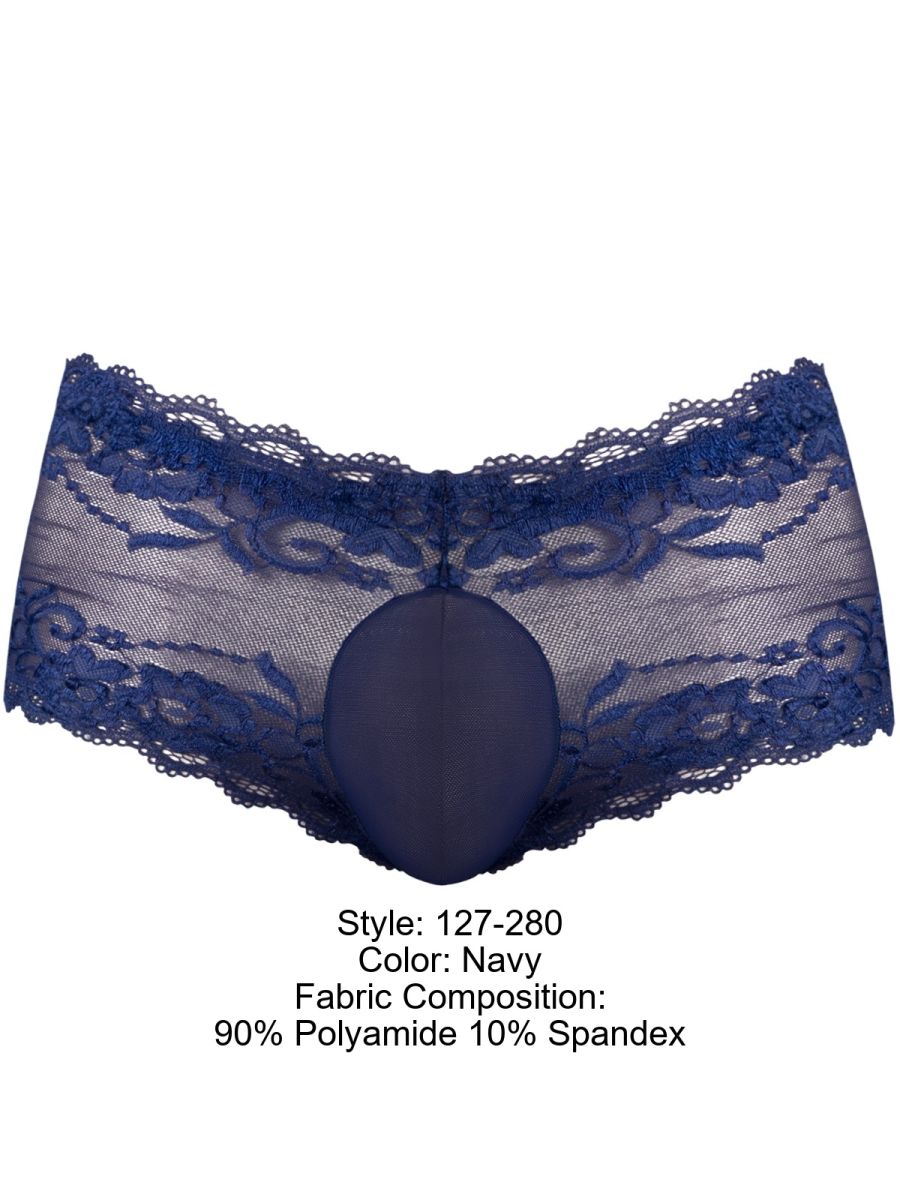 Sassy Lace Mini Short Sheer Pouch