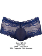 Sassy Lace Mini Short Sheer Pouch