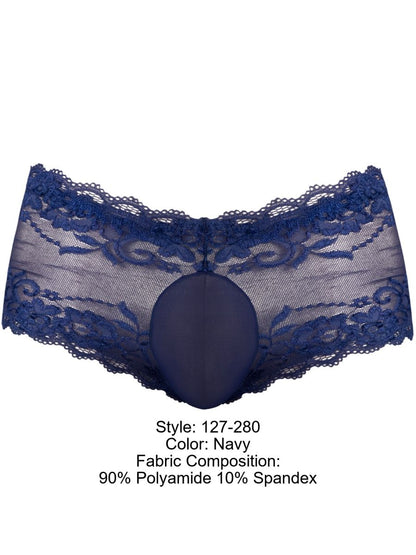 Sassy Lace Mini Short Sheer Pouch
