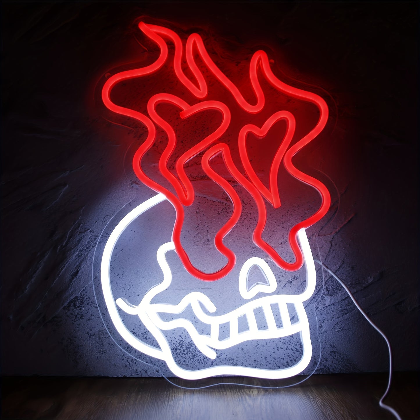 1 Pcs Vibrant LED Neon Sign Light - Unique Skeleton Design with On/Off Switch - Perfect for Game Room, Man Cave, Birthday, Halloween, and Christmas Decorations