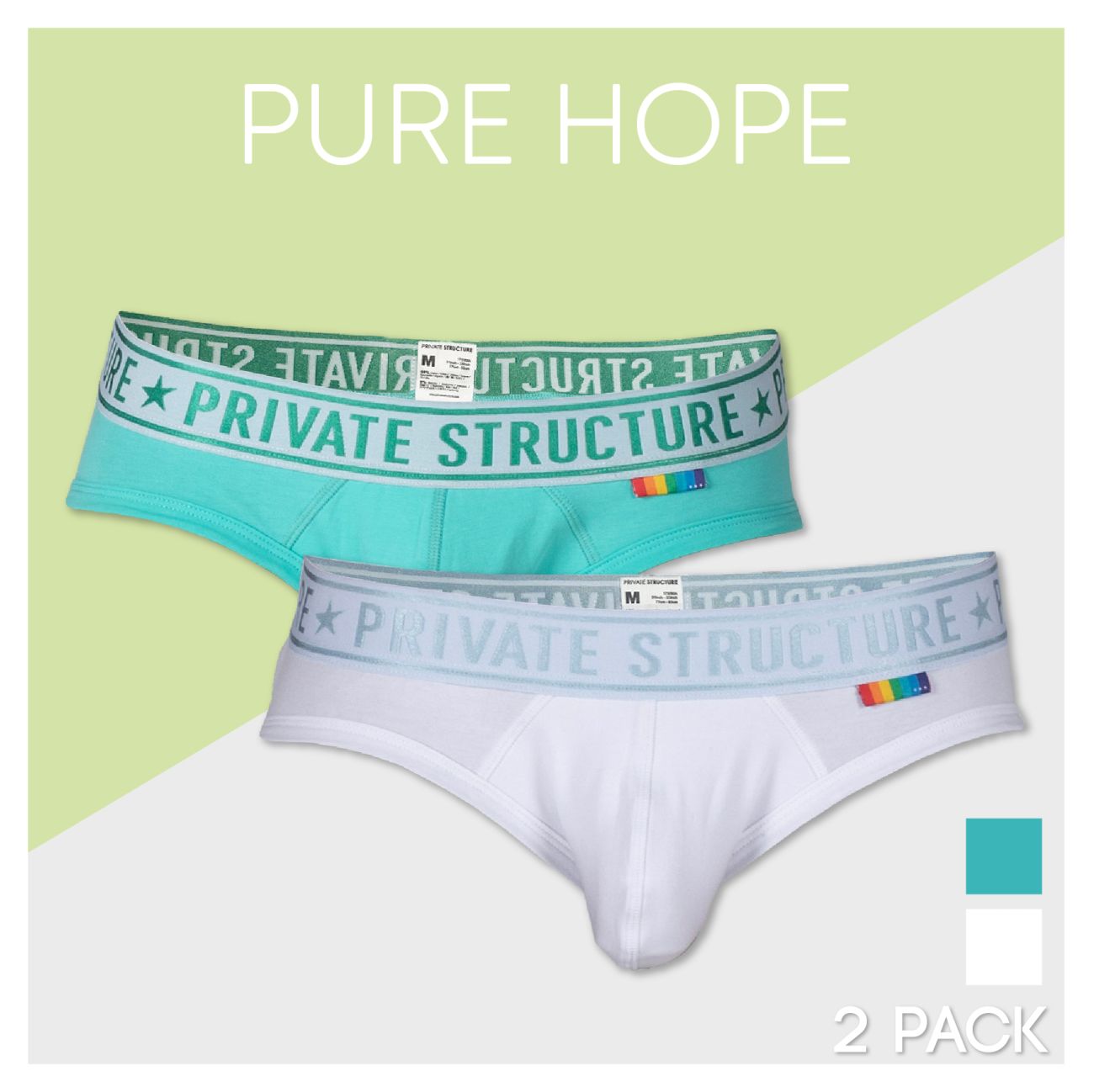 Pride 2PK Mid Waist Mini Briefs